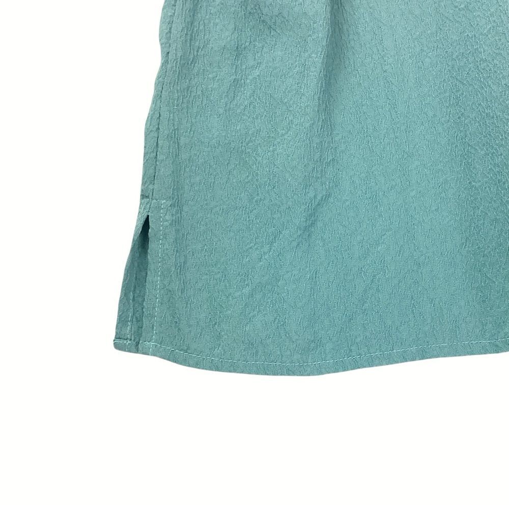 CITRON Santa Monica Silk Tank Top 3X Sage Green Blue Sleeveless Blouse - Picture 5 of 9